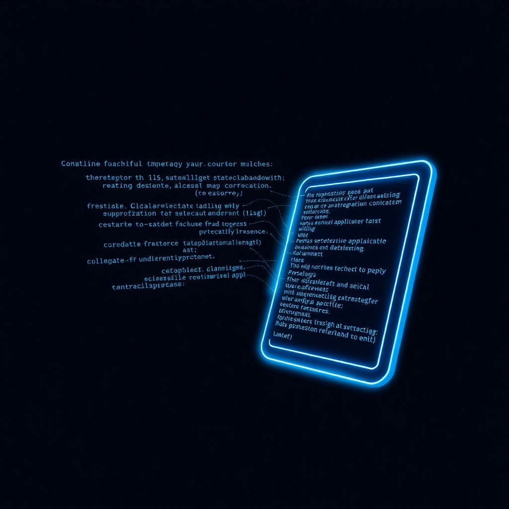 A stylized image of code flowing into the shape of a functional application, emphasizing the creativity and technical skill involved in software development. Use a futuristic and clean design.